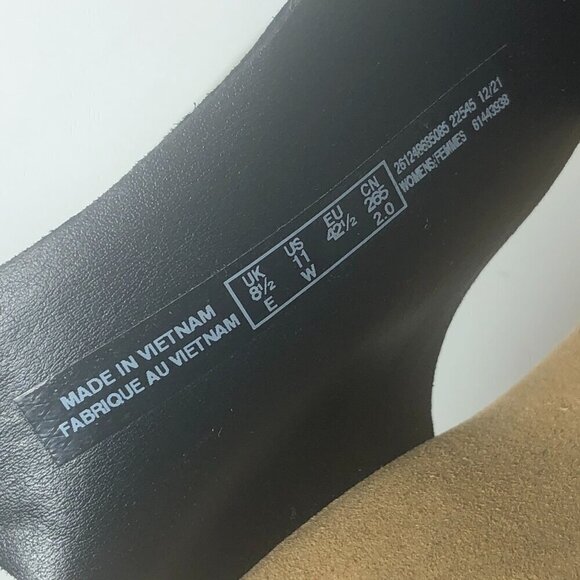 CLARKS Annadel Eirwyn Wedge Sandals Women's Size 11 Black Slingback Leather - Picture 9 of 14